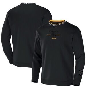 Men's Pittsburgh Steelers NFL x Staple Black Globe Crewneck Pullover Sz Large